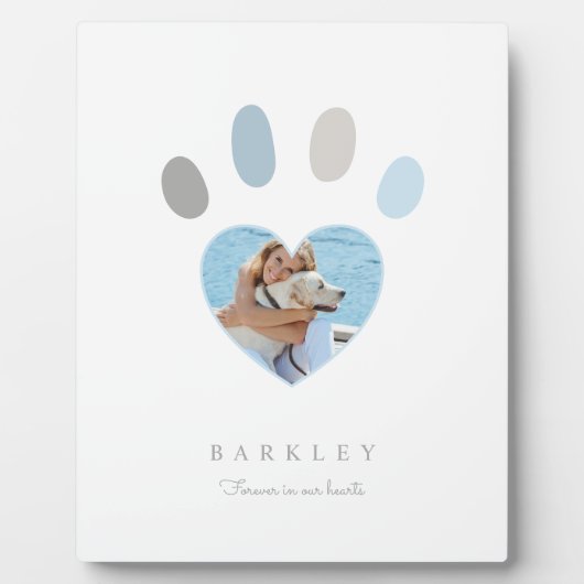 Tekenafdrukken op ons hart Foto Memorial White Fotoplaat (Voorkant)