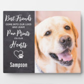 Tekenafdrukken op ons hart Foto van Dog Pet Fotoplaat (Voorkant)