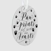 Tekenafdrukken op onze foto-memoriepagina van het  ornament (voorkant)