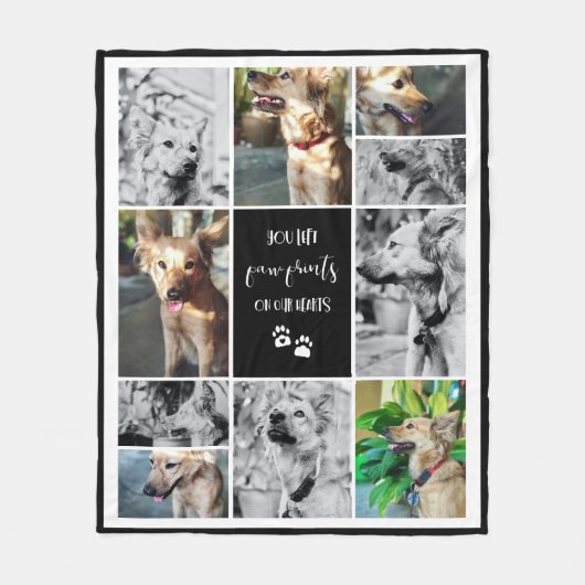 Tekenafdrukken op onze herinneringskoeling van het fleece deken (Voorkant)