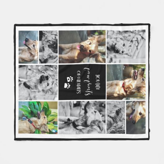 Tekenafdrukken op onze herinneringskoeling van het fleece deken (Voorkant (Horizontaal))