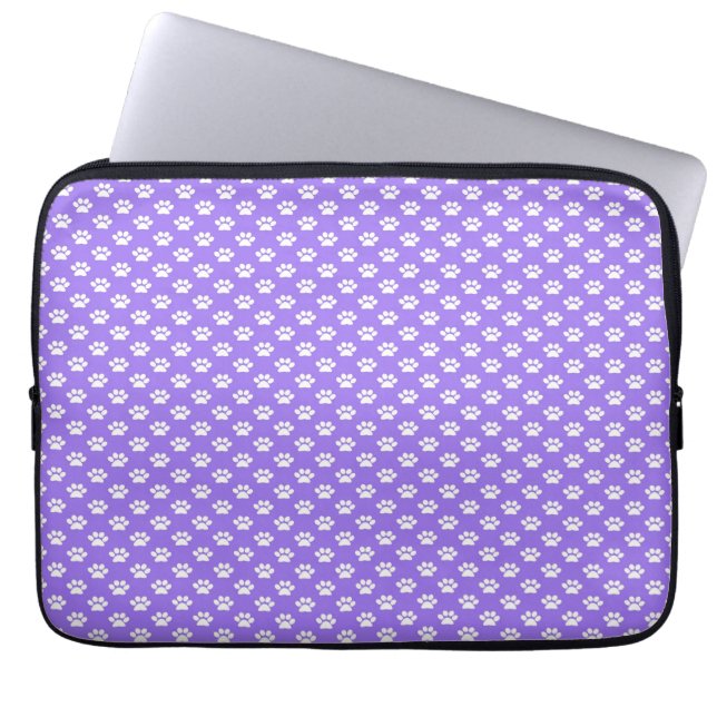 Tekenafdrukken op Paars Laptop Sleeve (Voorkant)