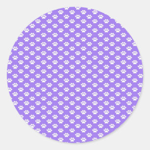 Tekenafdrukken op Paars Ronde Sticker