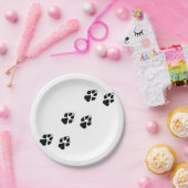 Tekenafdrukken van een hond papieren bordje (Feest)