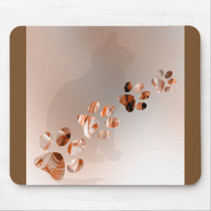 Tekenafdrukken van katten, honden, puppies voor hu muismat