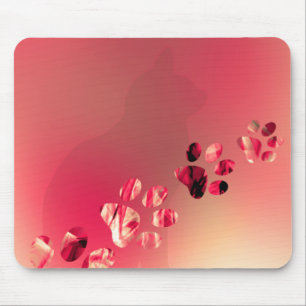 Tekenafdrukken van katten, honden, puppies voor hu muismat