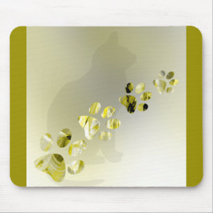 Tekenafdrukken van katten, honden, puppies voor hu muismat