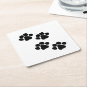 Tekenafdrukken voor Dierenvrienden Kartonnen Onderzetters (Schuin)