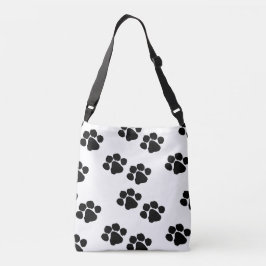 Tekenafdrukken voor eigenaars van huisdieren crossbody tas