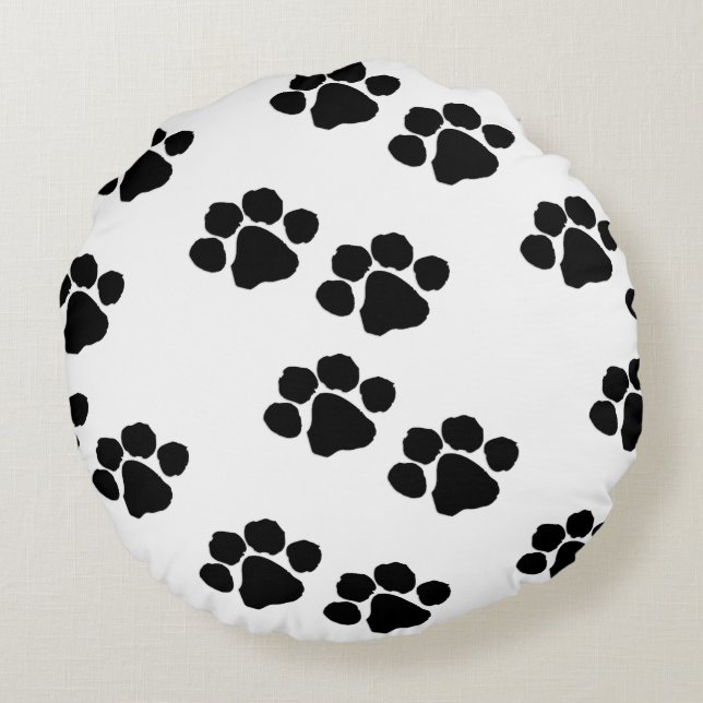 Tekenafdrukken voor eigenaars van huisdieren rond kussen (Achterkant)