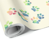 Tekenafdrukken voor huisdieren cadeaupapier (Rol Hoek)