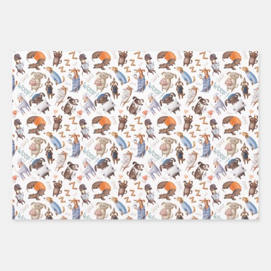 Tekenaflooppapierset van 3 inpakpapier vel (Voorkant)