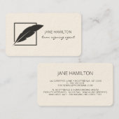 tekenagent voor notarisleningen visitekaartje (Voorkant / Achterkant)