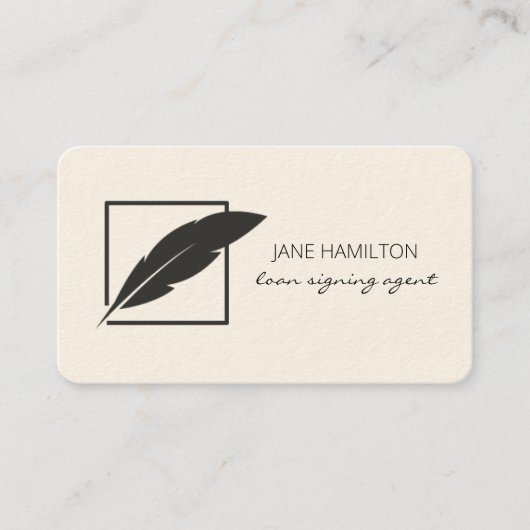 tekenagent voor notarisleningen visitekaartje (Voorkant)