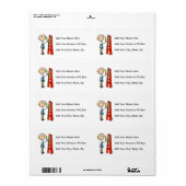 Tekenbalk als illustrator etiket (Full Sheet)