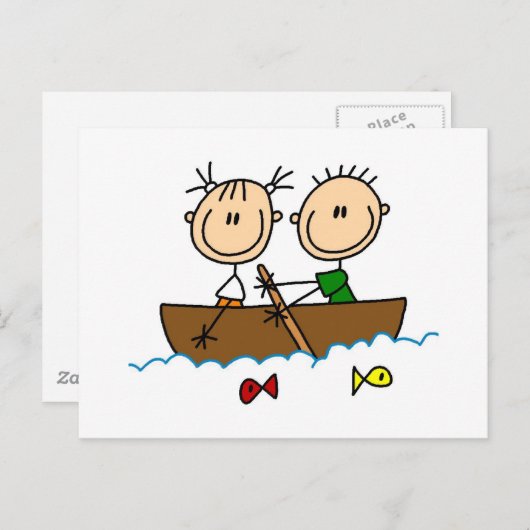 Tekenbalk Vist overhemden en cadeaus Briefkaart (Voorkant / Achterkant)