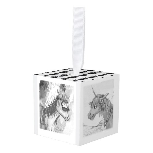 Tekenbalk voor Unicorn Ornament (Voorkant hoekig)