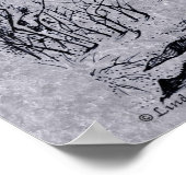 Tekenbank voor witte, op maat gesneden buck Deer Poster (Hoek)