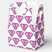 Tekenbewustzijn bij borstkanker Diamantlogo Wit Bedankdoosjes (Geopend)