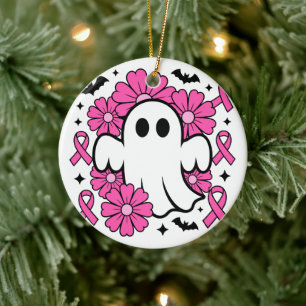 Tekenbewustzijn-geest met roze bloemen keramisch ornament