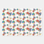 Tekenblad voor kleurrijke speelgoed inpakpapier vel (Voorkant 2)