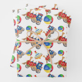 Tekenblad voor kleurrijke speelgoed inpakpapier vel (In situ)