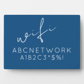 Tekenblauw WiFi-wachtwoord Fotoplaat (voorkant)