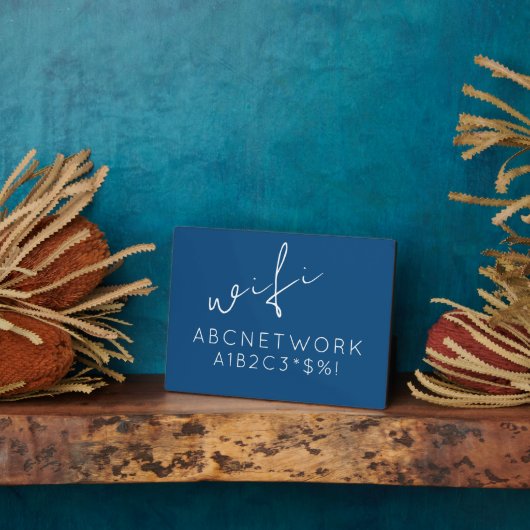 Tekenblauw WiFi-wachtwoord Fotoplaat (Zijkant)