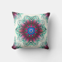 Tekenbloemtextuur van metallisch cyaan tot rode in