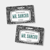 Tekenboek Docent ID-badge Badge (Voor- en achterkant)