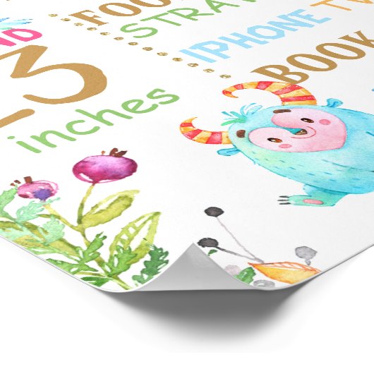 Tekenbord van Little Monster First Poster (Hoek)