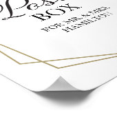 Tekenbord voor brievenbus voor bruiloft - Roze blo Poster (Hoek)