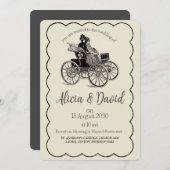  Tekenbruid en bruidegom Huwelijksuitnodiging Kaart (Voorkant / Achterkant)