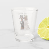 Tekenbruiloft Shot Glas (Achterkant)