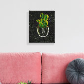 Tekencactus Canvas Afdruk (Insitu (Woonkamer))