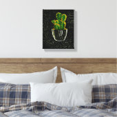 Tekencactus Canvas Afdruk (Insitu (Slaapkamer))