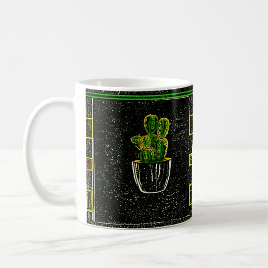 Tekencactus Koffiemok (Links)