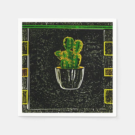 Tekencactus Servet (Voorkant)