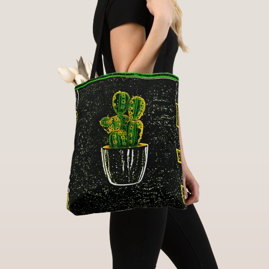 Tekencactus Tote Bag (Dichtbij)
