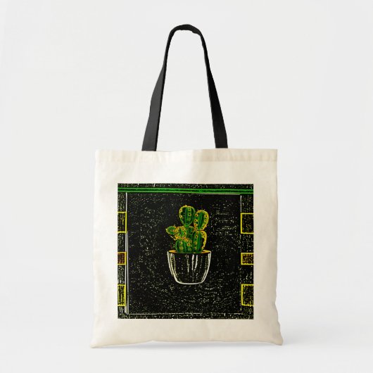 Tekencactus Tote Bag (Voorkant)