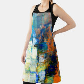 Tekencanvasstructuur. Rode en blauwe tinten op ca. Schort (Insitu)