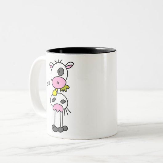 Tekencode Tweekleurige Koffiemok (Voorkant links)