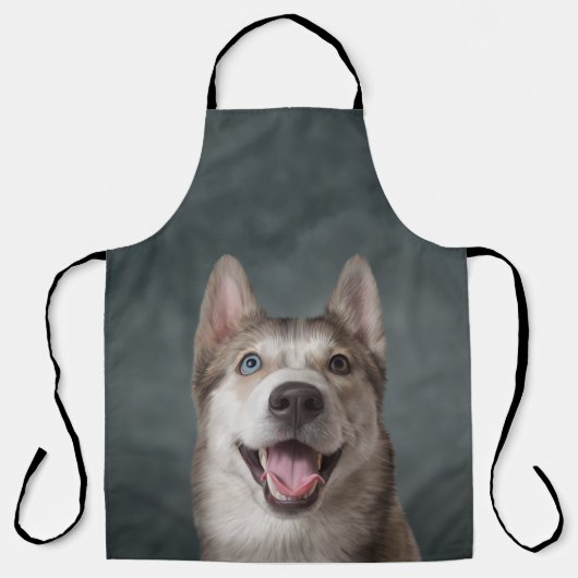 Tekende hondje schort (Voorkant)