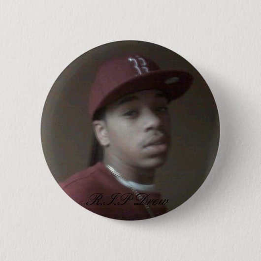 tekende silva, R.I.P Drew Ronde Button 5,7 Cm (Voorkant)