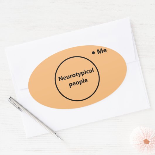 Tekendiagram niet standaard ovale sticker (Envelop)