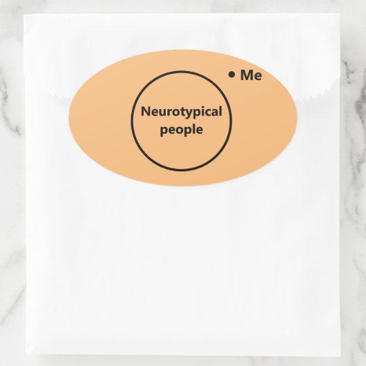 Tekendiagram niet standaard ovale sticker (Tas)