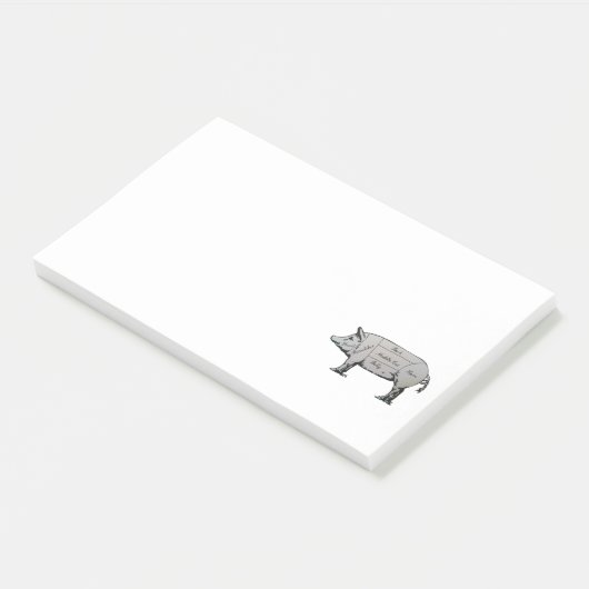 Tekendiagram van Butcher Post-it® Notes (Schuin)