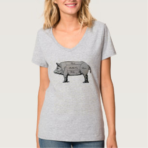 Tekendiagram van Butcher T-shirt