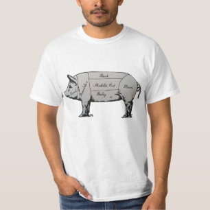 Tekendiagram van Butcher T-shirt