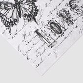 Tekendocument Butterfly Script Tissuepapier (Detail)